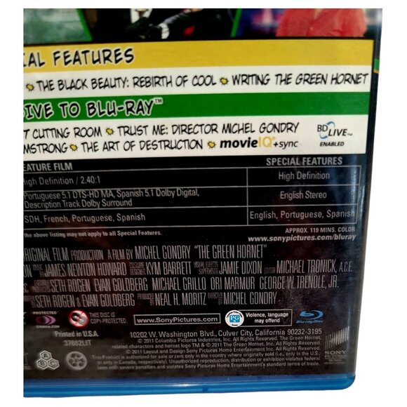 The Green Hornet Blu-Ray Dvd Seth Rogen Cameron Diaz Movie Comedy - Picture 6 of 7